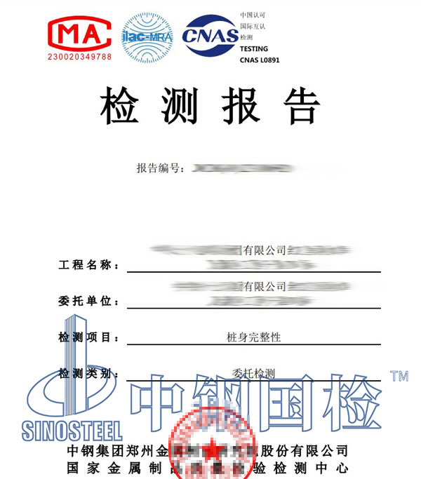 樁基高應變檢測報告