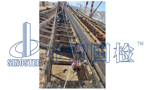 鋼絲繩無損檢測儀布置現(xiàn)場