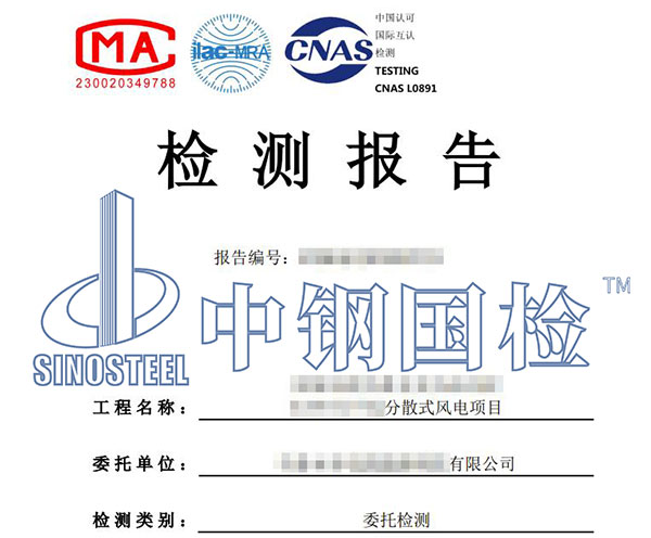 風(fēng)電項目檢測報告